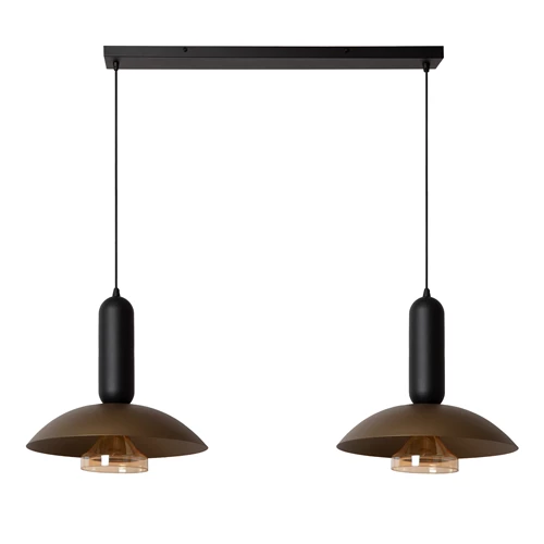Lucide GRANTHAM - Pendant light - 2xE27 - Coffee - Vibes - turned off